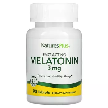 NaturesPlus, Мелатонин быстрого действия, 3 г, 90 таблеток