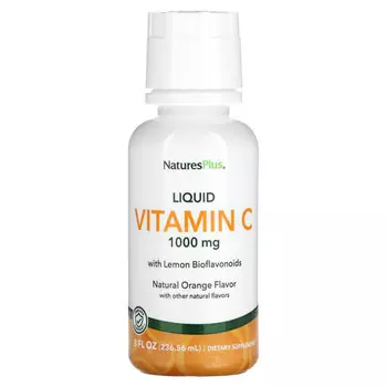 NaturesPlus, Жидкий витамин C, натуральный апельсин, 1000 мг, 236,56 мл (8 жидк. Унций)