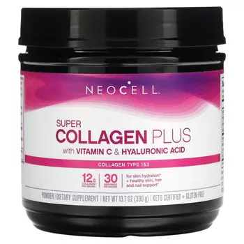 NeoCell, Super Collagen Plus с витамином C и гиалуроновой кислотой, 390 г (13,7 унции)