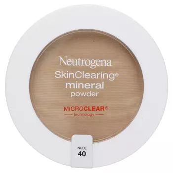 Neutrogena, Очищающая минеральная пудра, нюд 40, 11 г (0,38 унции)