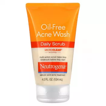 Neutrogena, Oil-Fresh Acne Wash, ежедневный скраб, 124 мл (4,2 жидк. Унции)