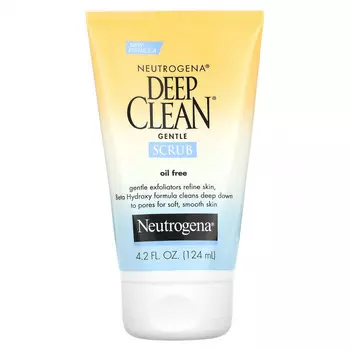 Neutrogena, Скраб мягкого действия Deep Clean, без масла, 4,2 ж. унц. (124 мл)