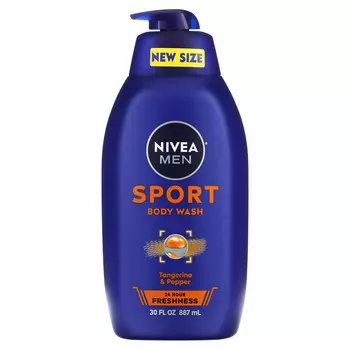 Nivea, Мужское, спортивное гель-гель, мандарин и перец, 887 мл (30 жидк. Унций)