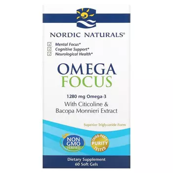 Nordic Naturals, Omega Focus, 1280 мг, 60 капсул