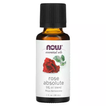 NOW Foods, эфирные масла, абсолютное масло розы, 30 мл (1 жидк. унция)