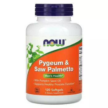 NOW Foods, африканская слива и сереноя, для здоровья мужчин, 120 капсул