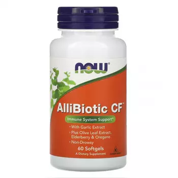 NOW Foods, AlliBiotic CF, 60 капсул