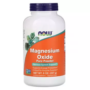 NOW Foods, чистый порошок оксида магния, 227 г (8 унций)