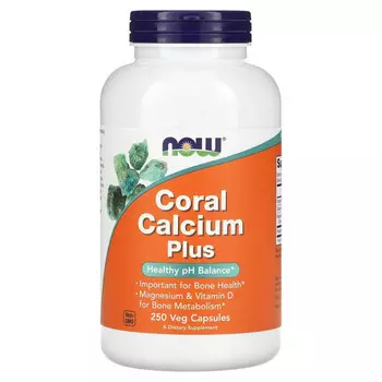NOW Foods, Coral Calcium Plus, 250 растительных капсул