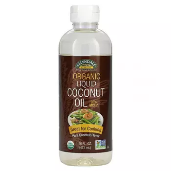 NOW Foods, Ellyndale Organics, органическое жидкое кокосовое масло, чистый кокос, 473 мл (16 жидк. Унций)