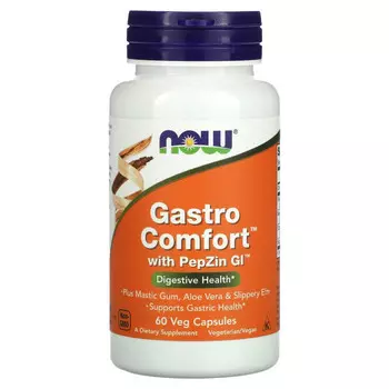 NOW Foods, Gastro Comfort с PepZin GI, 60 растительных капсул