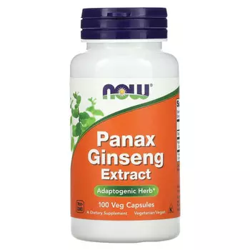 NOW Foods, Экстракт женьшеня (Panax Ginseng), 100 растительных капсул