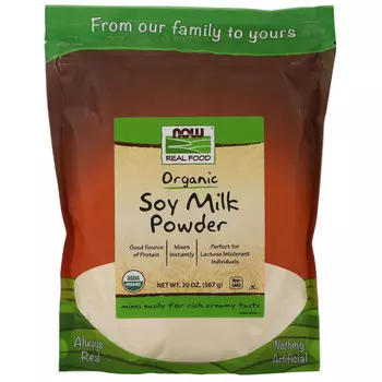 NOW Foods, Настоящая еда, органическое сухое соевое молоко, 567 г (20 унций)