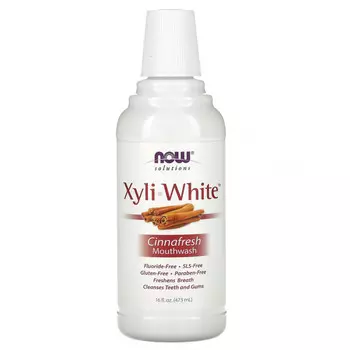 NOW Foods, Ополаскиватель для полости рта XyliWhite, свежесть корицы, 16 жидких унций (473 мл)