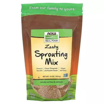 NOW Foods, Real Food, пикантная смесь семян для проращивания, 454 г (16 унций)