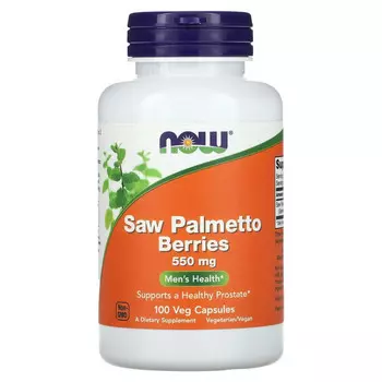 NOW Foods, Saw Palmetto, для мужского здоровья, 550 мг, 100 растительных капсул