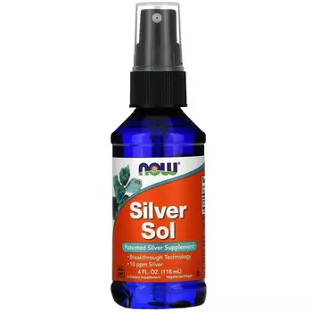 NOW Foods, Silver Sol, серебряная вода, 118 мл (4 жидк. унции)