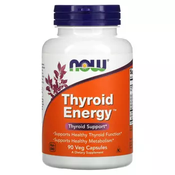 NOW Foods, Thyroid Energy, 90 растительных капсул