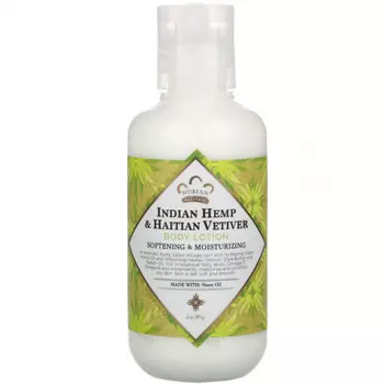 Nubian Heritage, Лосьон для тела из индийской конопли и гаитянского ветивера, 3 унции (85 г)