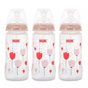 NUK, Smooth Flow, Антиколиковый флакон, 0+ месяцев, 3 флакона, 10 унций (300 мл)