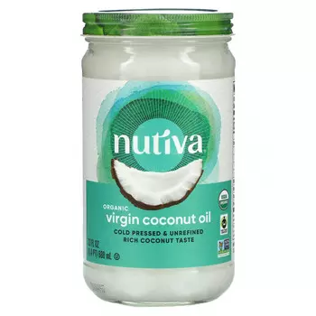 Nutiva, Органическое кокосовое масло, Virgin, 23 жидкие унции (680 мл)