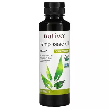 Nutiva, органическое масло семян конопли, холодного отжима, 236 мл (8 жидк. унций)