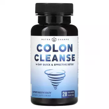 NutraChamps, Colon Cleanse, 28 растительных капсул