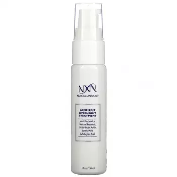 NXN, Nurture by Nature, Acne Edit, ночное средство против акне, 30 мл (1 жидк. унция)