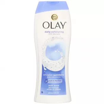 Olay, Отшелушивающий гель для душа для ежедневного использования, с морской солью, 650 мл (22 жидк. унции)