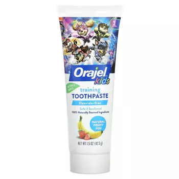 Orajel, Paw Patrol Training, зубная паста, не содержит фториды, фруктовый вкус, 1,5 унц. (42,5 г)