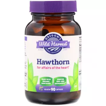 Oregon's Wild Harvest, Боярышник, 90 желатиновых капсул