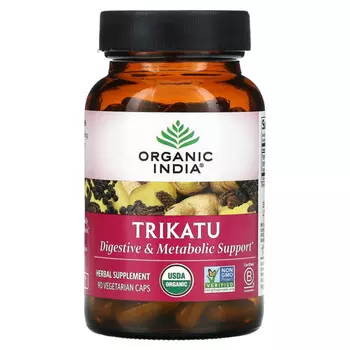 Organic India, Trikatu, 90 вегетарианских капсул