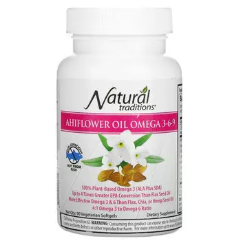 Organic Traditions, Ячменное масло с омега 3-6-9, 90 вегетарианских капсул