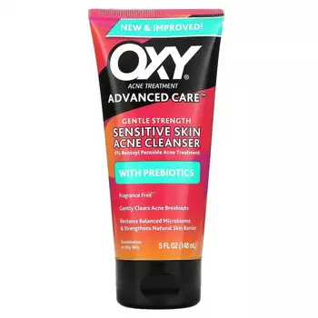 Oxy Skin Care, Очищающее средство от акне для чувствительной кожи с пребиотиками, без отдушек, 148 мл (5 жидк. Унций)