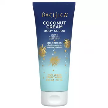 Pacifica, Coconut Cream, скраб для тела, жожоба, кокос и подсолнечник, 177 мл (6 жидк. Унций)