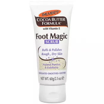 Palmer's, Формула кокосового масла с витамином Е, волшебный скраб для ног, 2,1 жидкой унции (60 г)