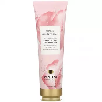 Pantene, Pro-V, Nutrient Blends, Miracle Moisture Boost, кондиционер без сульфатов с розовой водой, 8 жидких унций (237 мл)