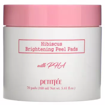 Petitfee, Hibiscus, Осветляющие подушечки для пилинга, 70 подушечек, 5,41 жидких унций (160 мл)