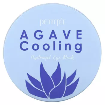 Petitfee, Прохлада агавы, гидрогелевая маска для кожи вокруг глаз, 60 штук