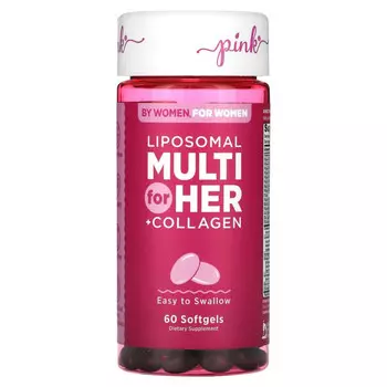 Pink, Liposomal Multi For Her + Collagen, 60 мягких таблеток