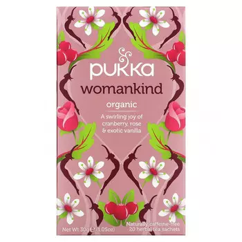 Pukka Herbs, Womankind, без кофеина, 20 пакетиков-саше с травяным чаем, 1,05 унц. (30 г)