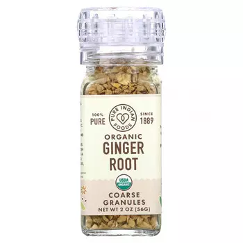 Pure Indian Foods, органический корень имбиря, крупного помола, 56 г (2 унции)
