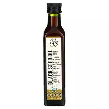 Pure Indian Foods, Органическое масло черного тмина первого холодного отжима, 250 мл