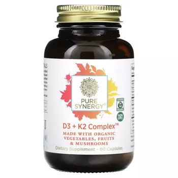 Pure Synergy, D3 + K2 комплекс`` 60 капсул