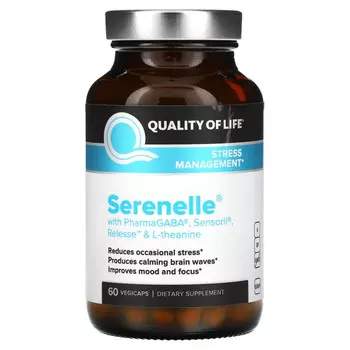 Quality of Life Labs, Serenelle, управление стрессом, 60 вегетарианских капсул