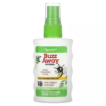 Quantum Health, Buzz Away Extreme, средство от насекомых без ДЭТ, 59 мл (2 жидк. Унции)