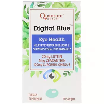 Quantum Health, Digital Blue, здоровье глаз, 60 мягких таблеток