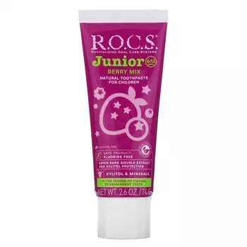 R.O.C.S., Junior, зубная паста со вкусом ягод, для детей 6?12 лет, 74 г (2,6 унции)