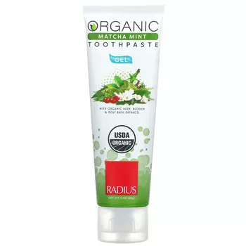 RADIUS, Органическая гелевая зубная паста, мята матча, 3 унции (85 г)