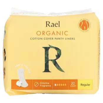 Rael, Ежедневные прокладки из органического хлопка, обычного размера, 20 шт.